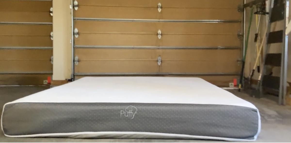 Side view showing the mattress is completely flat
